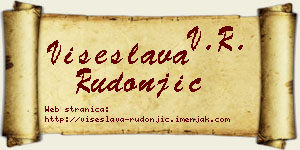 Višeslava Rudonjić vizit kartica